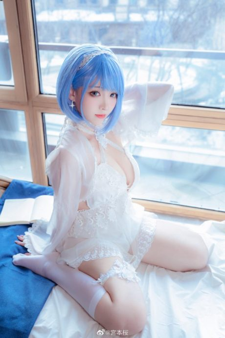 图片[2]-宫本桜恰巴耶夫COSER：诠释碧蓝航线白骑兵的性感与优雅-cos图咖